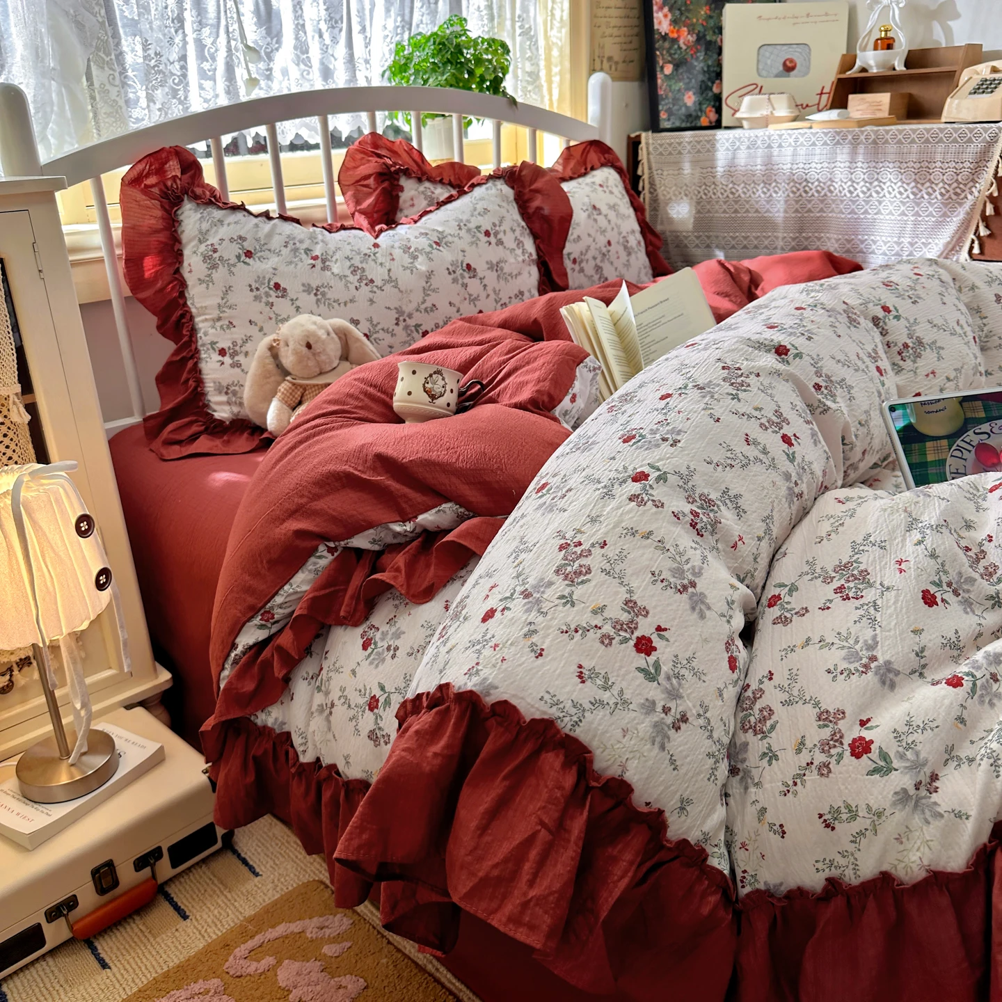 Aesthetic Floral Duvet Cover - Conjunto de Roupa de Cama Estilo