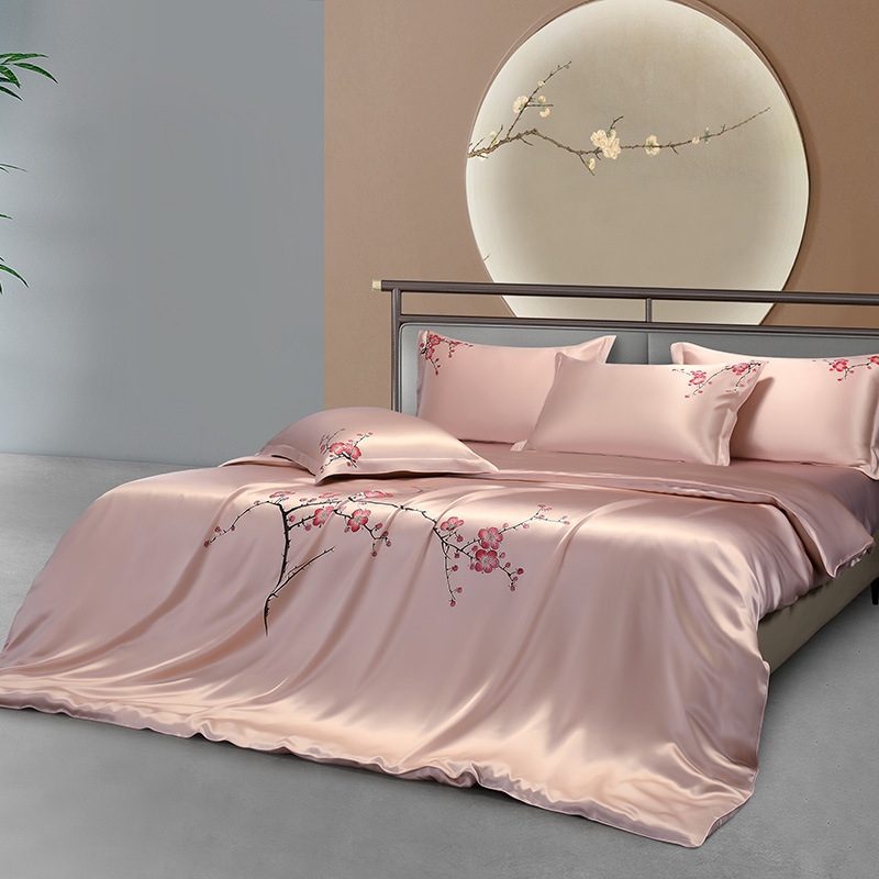 Aesthetic Floral Duvet Cover - 25mm conjunto de cama flores seda