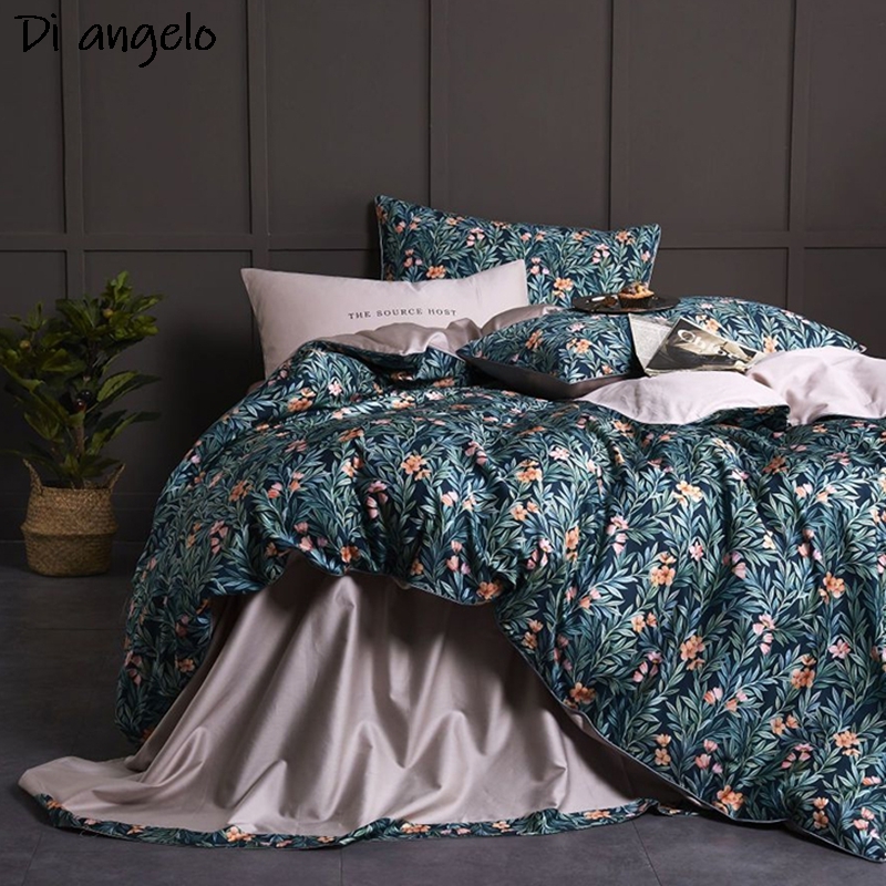 Aesthetic Floral Duvet Cover - 600tc algodão egípcio ru europa ru