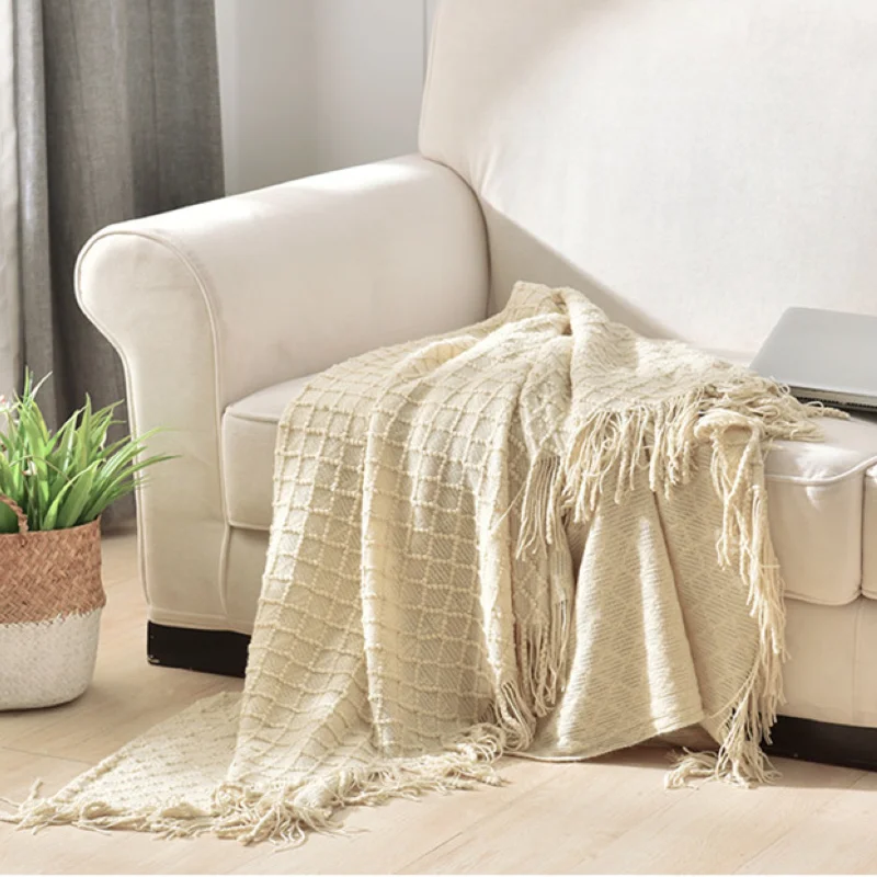 Manta de malha texturizada ama - Boho Throw Blanket Fringe avaliação e preço